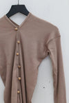 BASERANGE Taffeta cardigan TOTVC-RC-AU23 dehydrated beige